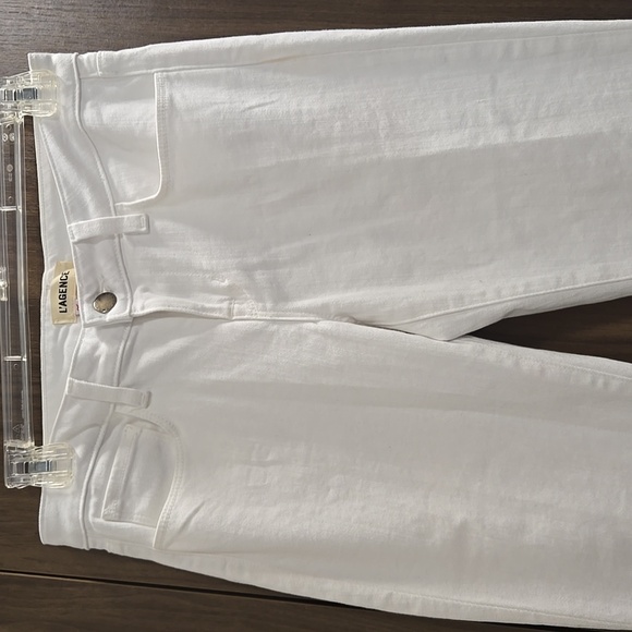 L’AGENCE-"Bell" High Rise Flare White Denim Jeans-Size 26” - Picture 6 of 17